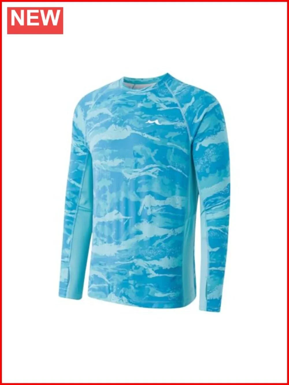 Mens UPF 50 Long Sleeve Rash Guard Shirt 4-Way Stretch Quick-Dry with Pockets